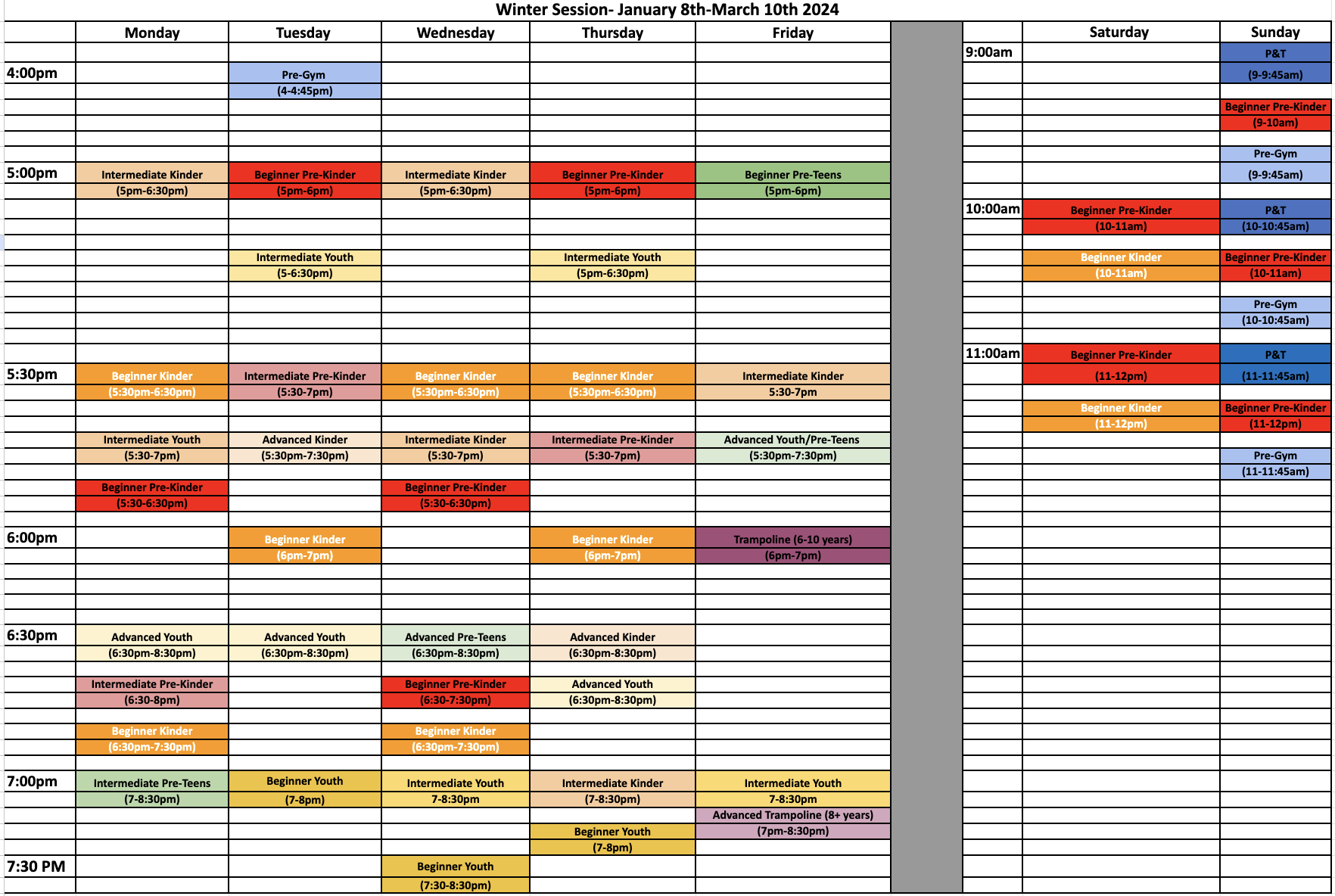 Official Start Of Winter 2024 Schedule Jojo Roslyn